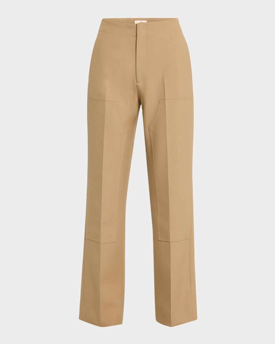 Worker Twill Straight-Leg Trousers